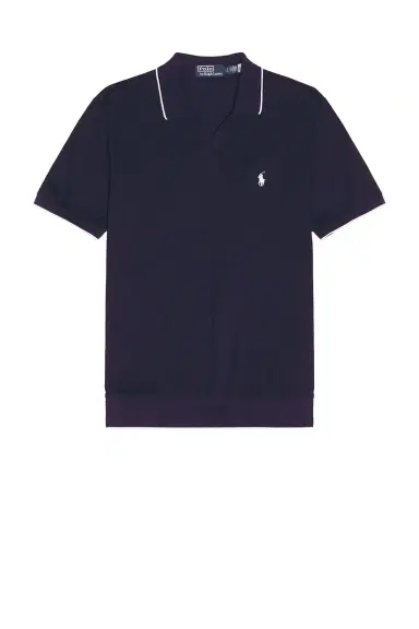 Polo Ralph Lauren Short Sleeve Jacquard Pique Johnny Collar Polo | Thumbnail 6