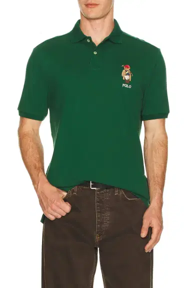 Polo Ralph Lauren Short Sleeve Basic Mesh Society Bear Polo | Thumbnail 3