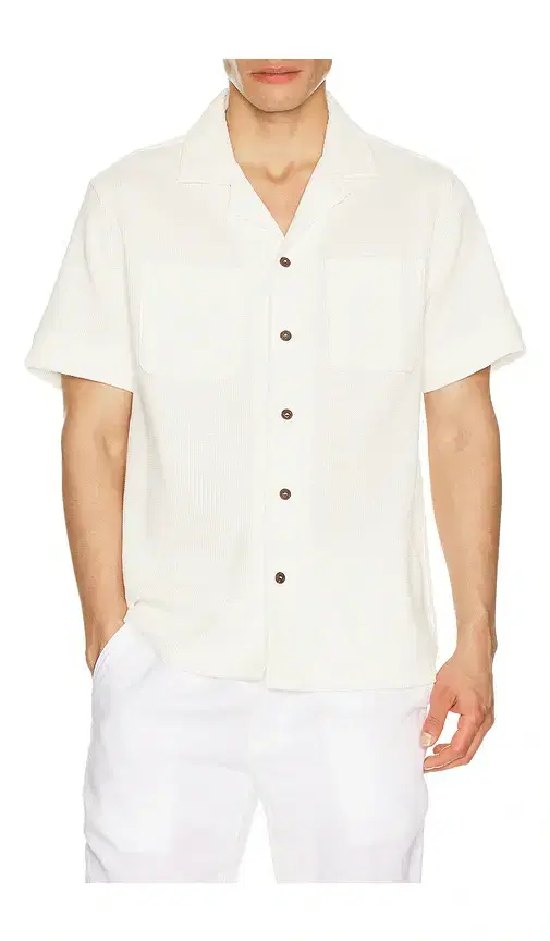 Polo Ralph Lauren Waffle Knit Cotton Linen Camp Shirt