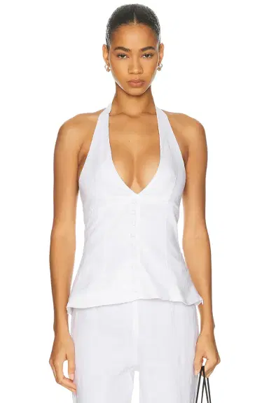 Aexae Linen Halter Neck Top | Thumbnail 3