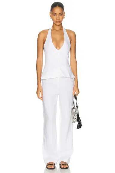 Aexae Linen Halter Neck Top | Thumbnail 6