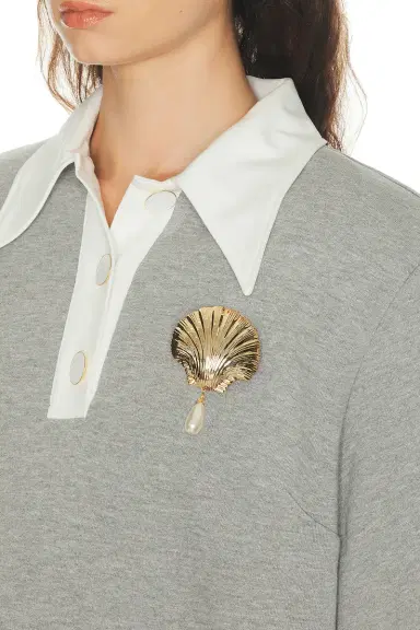 Rowen Rose Oversized Shell Brooch | Thumbnail 2