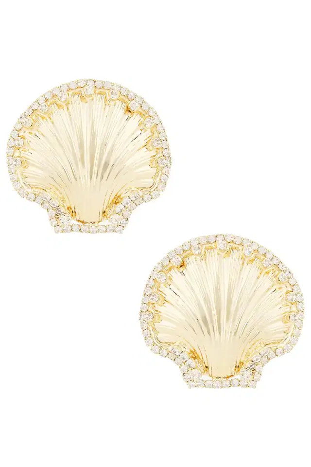 Rowen Rose Shell Strass Earrings