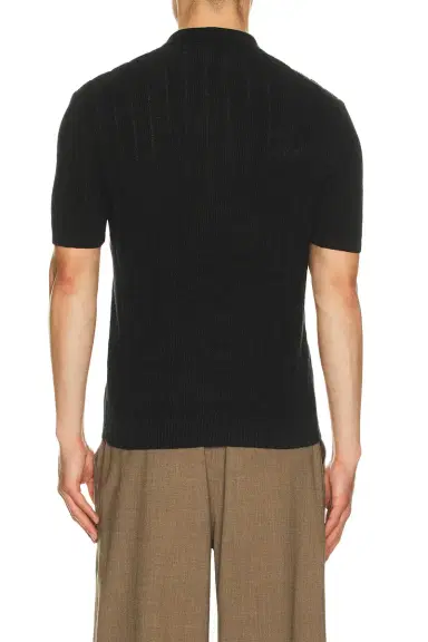 Polo Ralph Lauren Short Sleeve Linen Johnny Collar Sweater | Thumbnail 4
