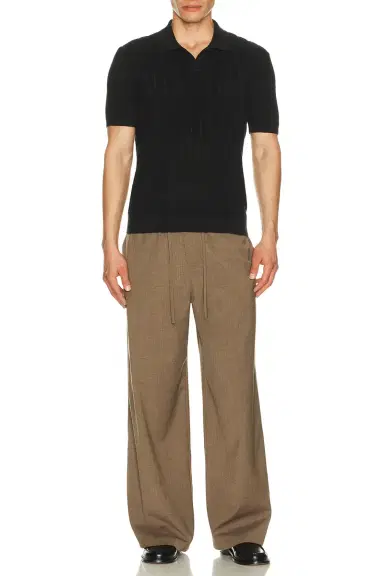 Polo Ralph Lauren Short Sleeve Linen Johnny Collar Sweater | Thumbnail 5