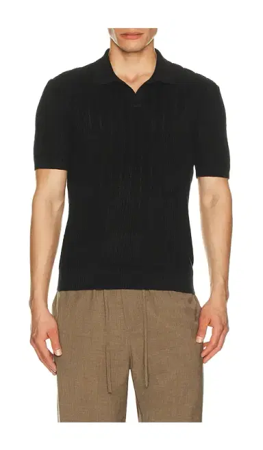 Polo Ralph Lauren Short Sleeve Linen Johnny Collar Sweater | Thumbnail 1