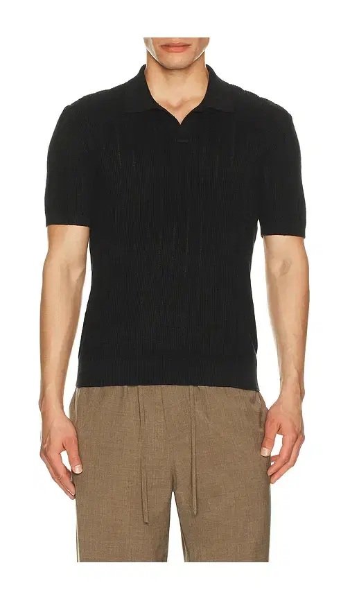 Polo Ralph Lauren Short Sleeve Linen Johnny Collar Sweater
