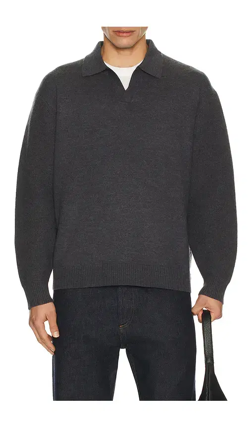 Theory Boiled Merino Long Sleeve Jonny Collar