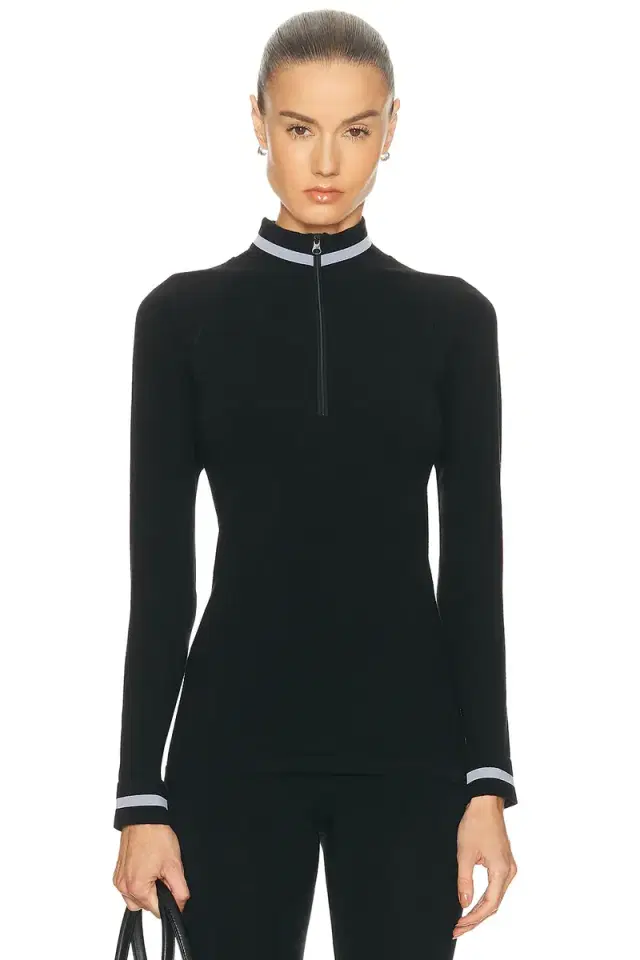 THE UPSIDE Seamless Quarter Zip Base Layer Top