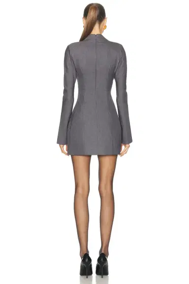AEXAE Wool Contoured Turtleneck Long Sleeve Mini Dress | Thumbnail 5