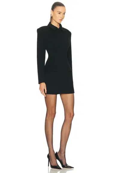 AEXAE Wool Contoured Collar Mini Dress | Thumbnail 4