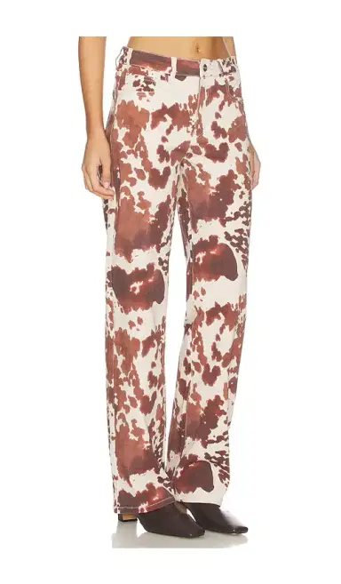 superdown Lile Cow Print Jean | Thumbnail 2