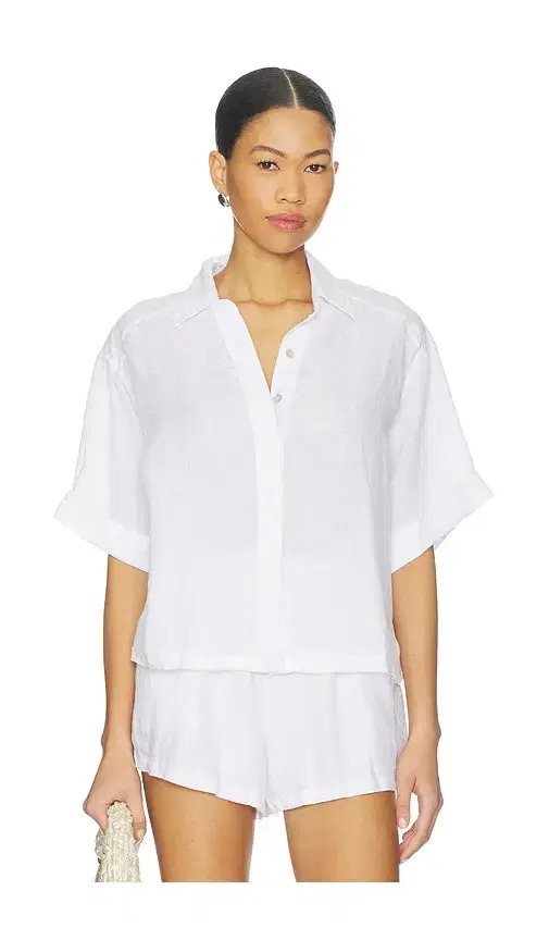 PQ Linen Button Up Top