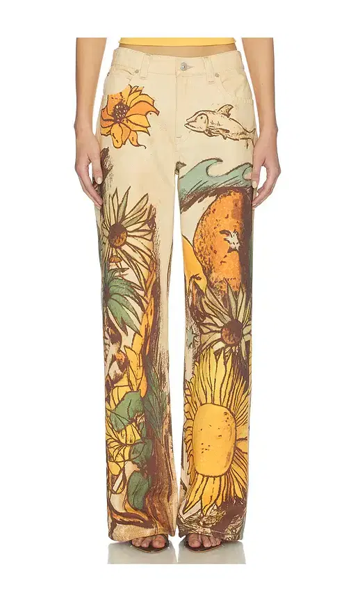Free People x We The Free Printed Straight Leg Pant
