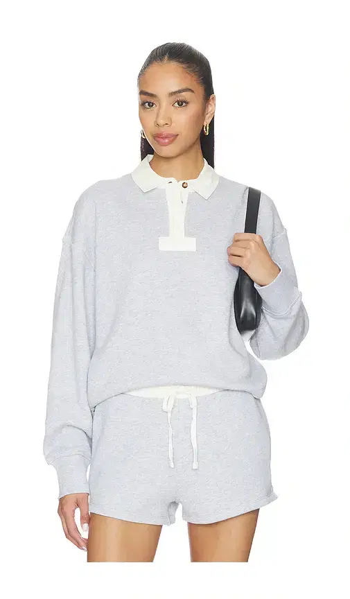 Rag & Bone Vintage Terry Oversized Polo Sweatshirt