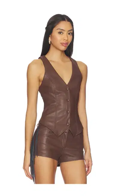 superdown Karina Faux Leather Vest | Thumbnail 2