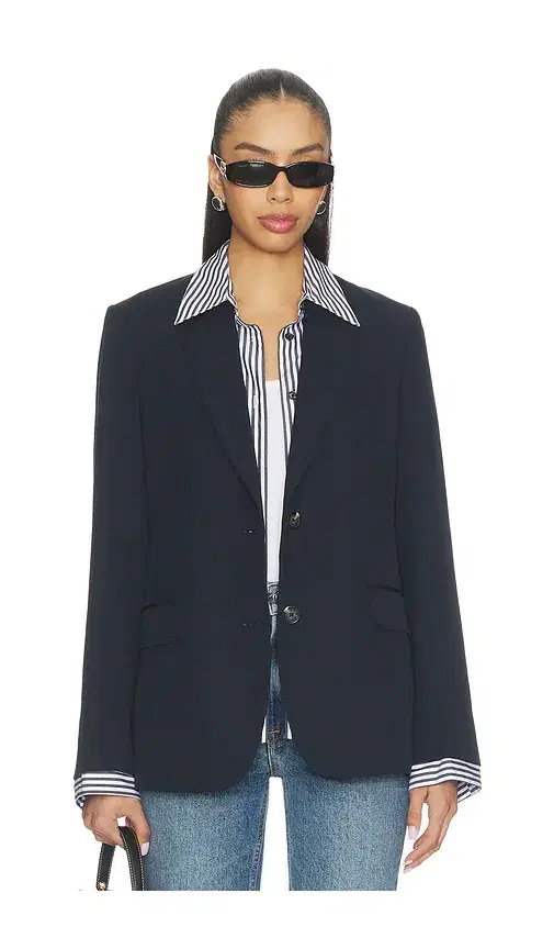 Rag & Bone Frank Poplin Combo Blazer