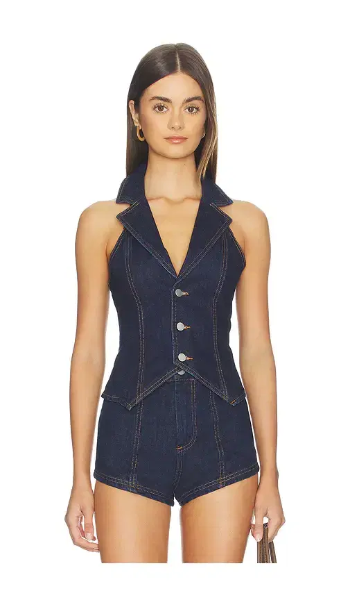 MORE TO COME Eleshia Denim Vest