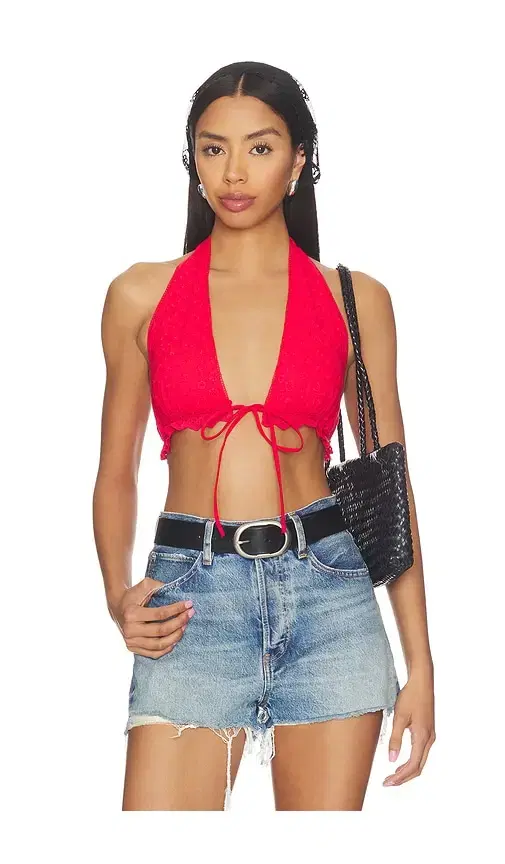 NIA x REVOLVE Eyelet Halter Top