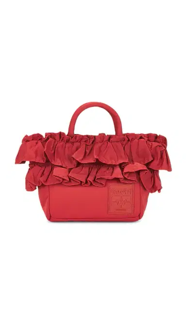Ganni Mini Shopper Ruffle Bag | Thumbnail 2