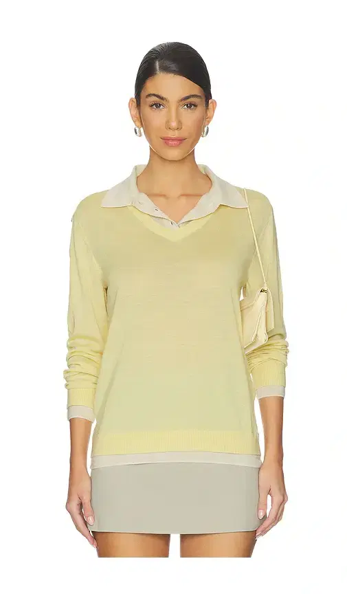 Rag & Bone Anne Long Sleeve Layered Polo