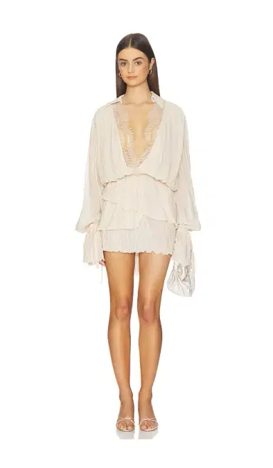 BLUMARINE Georgette Plisse Dress | Thumbnail 1