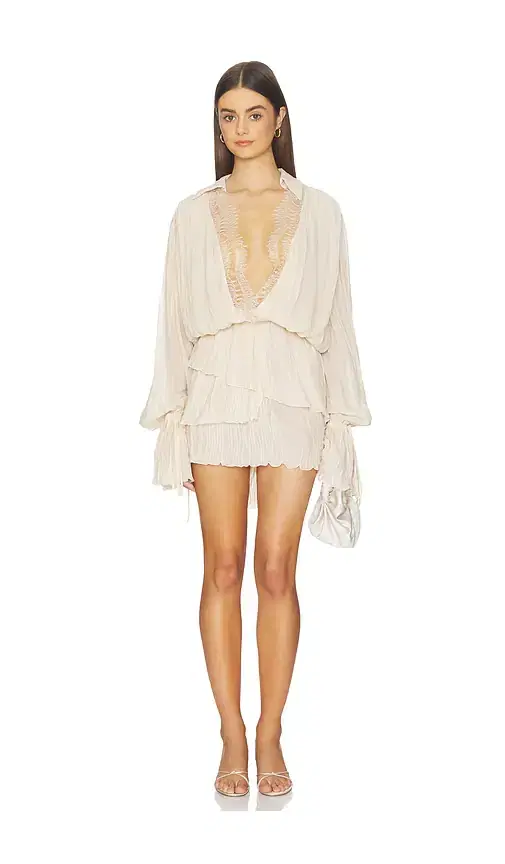 BLUMARINE Georgette Plisse Dress
