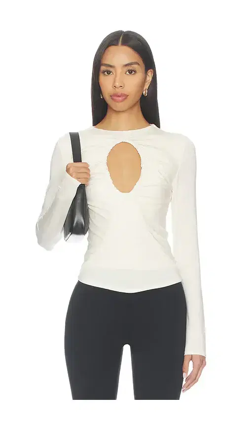 The Line by K Demi Keyhole Top