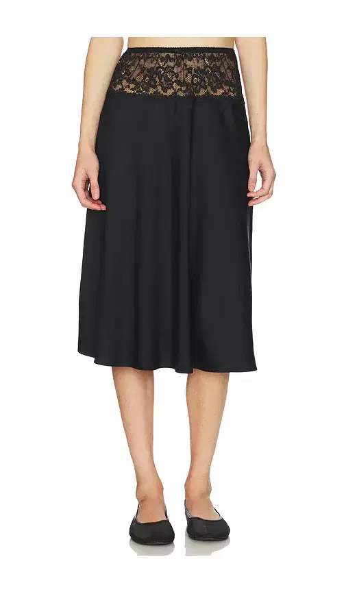 Frankies Bikinis Harper Satin Midi Skirt
