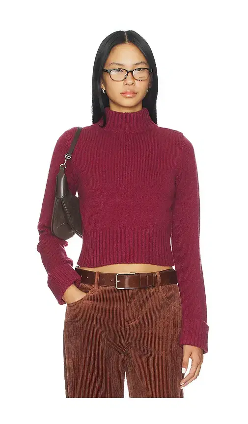 Frankies Bikinis Laurel Cloud Knit Turtleneck Sweater