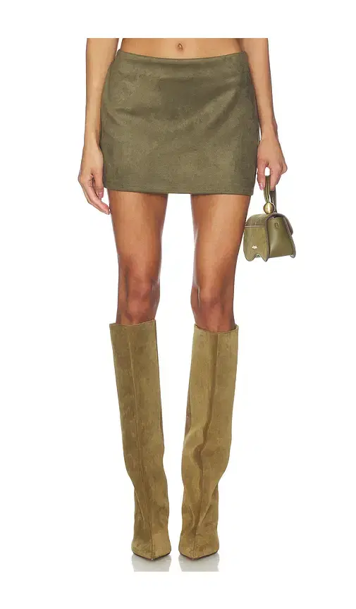 superdown Patsie Faux Suede Mini Skirt