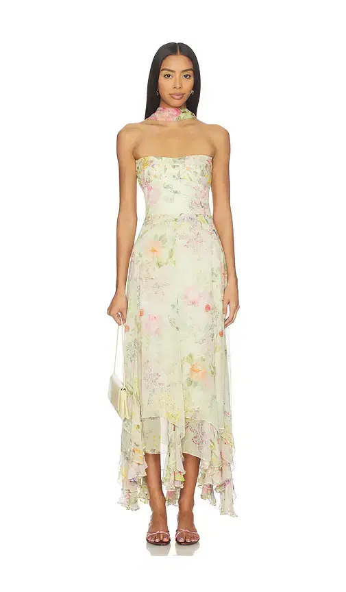 Amanda Uprichard Monterey Dress With Scarf