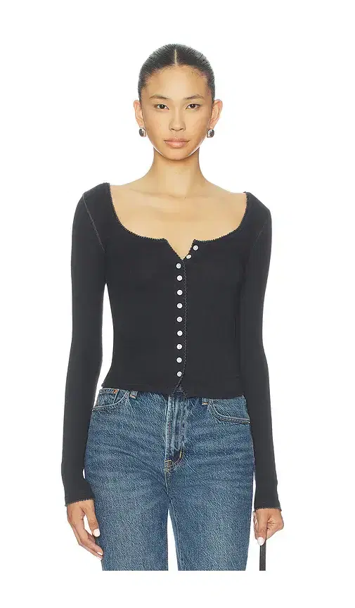 Free People End Game Pointelle Long Sleeve