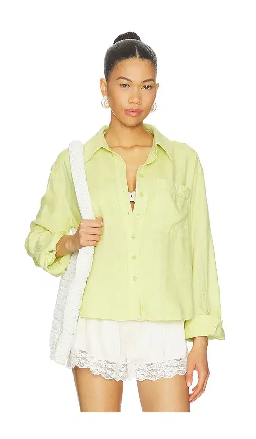 Free People x We The Free Linen Laurel Top