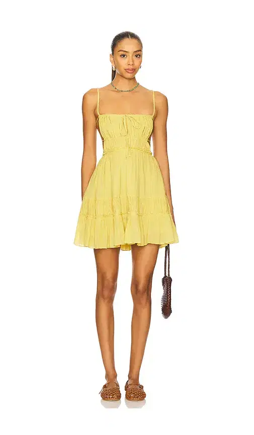 Free People x free-est Taking Sides Mini Dress In Silent Lime