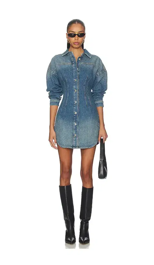Good American Shaped Denim Dress