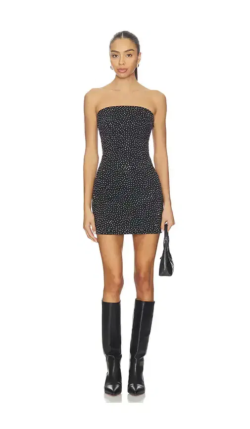 Good American Crystal Strapless Mini Dress