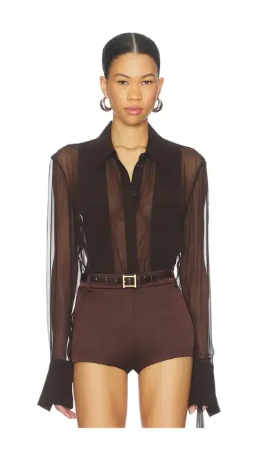 SANS FAFF x REVOLVE X Revolve Meghan Panelled Silk Blouse | Thumbnail 1