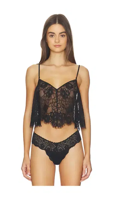 Fleur du Mal Juliet Lace Flutter Cami Top | Thumbnail 1