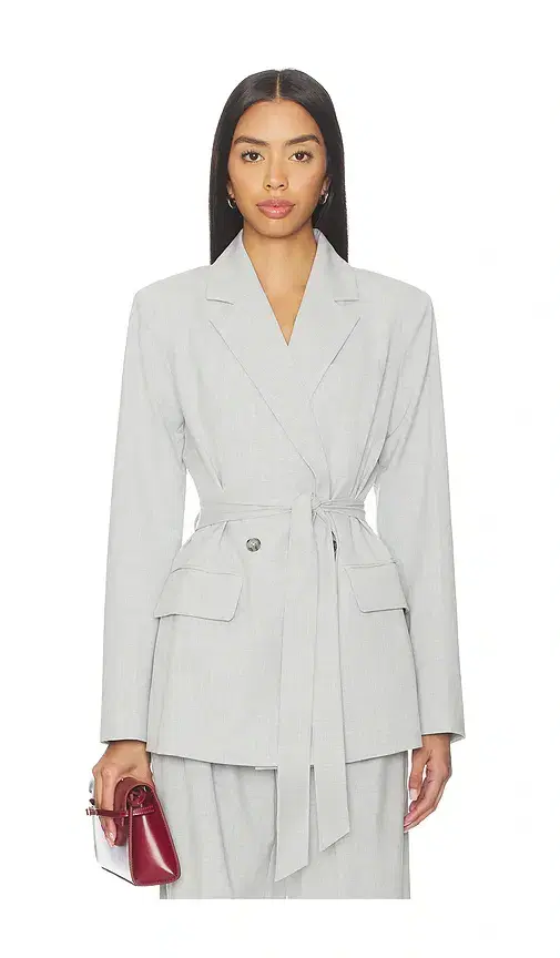 Good American Essential Suiting Belted Blazer