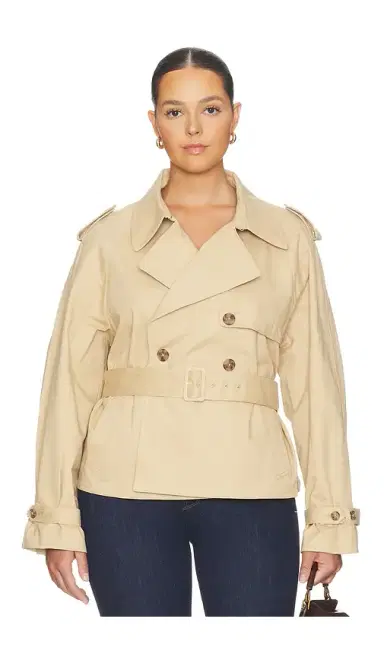 Good American Cropped Trench Jacket | Thumbnail 2