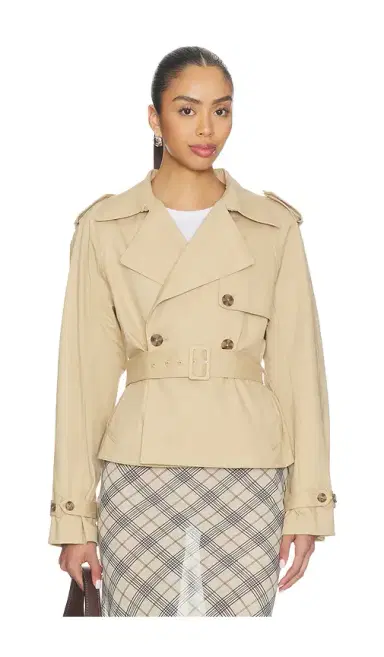 Good American Cropped Trench Jacket | Thumbnail 1