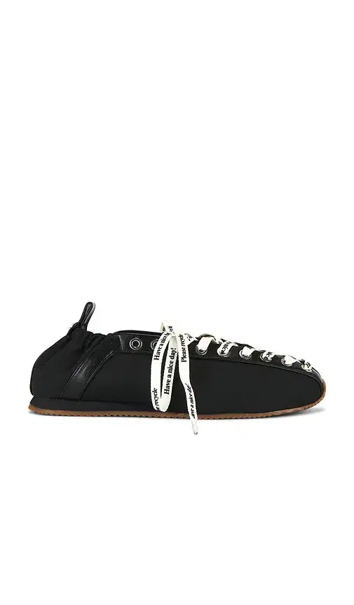 Ganni Lace Up Sporty Ballerina Flat