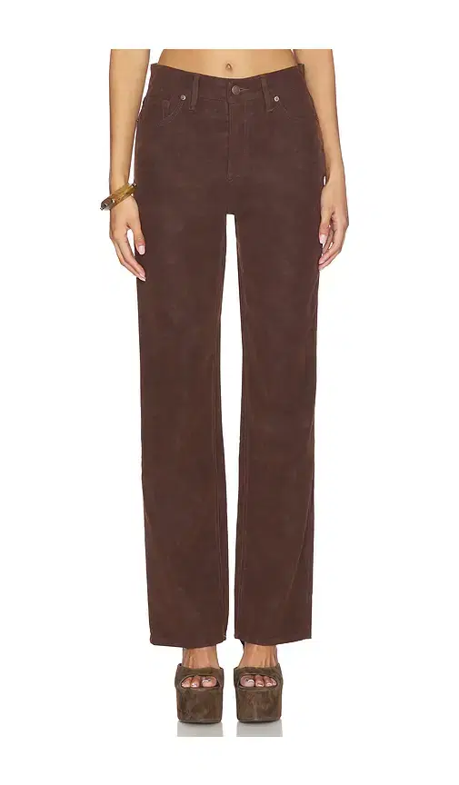 Good American Better Than Suede Good True Straight Pants