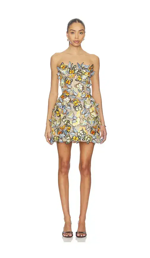 Bronx Banco Bella Butterfly Maraya Strapless Mini Dress