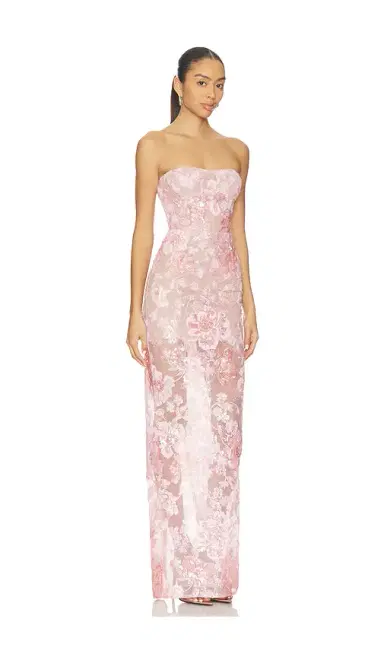 Bronx and Banco Capri Sequin Dahlia Strapless Maxi Dress | Thumbnail 2