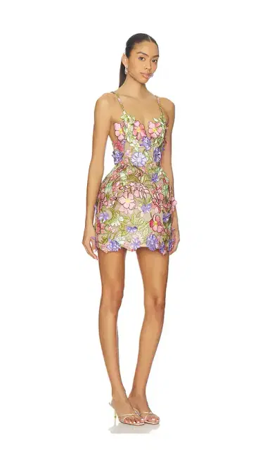 Bronx and Banco Iris Floral Aria V-neck Mini Dress | Thumbnail 2 Bronx and Banco Iris Floral Aria V-neck Mini Dress | Thumbnail 2