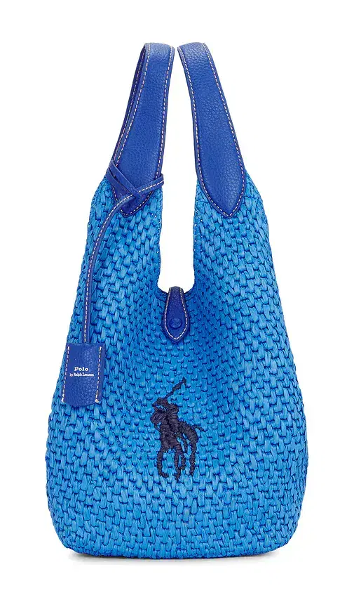 Polo Ralph Lauren Viscose Raffia Medium Tote