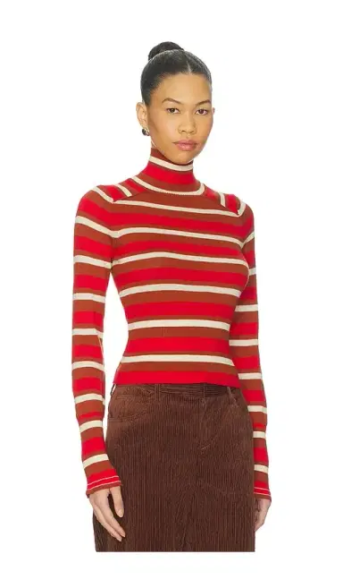 Free People x REVOLVE Breeze Striped Turtleneck Sweater | Thumbnail 2