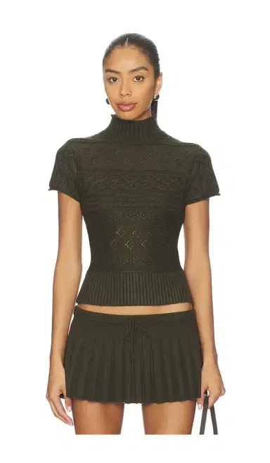 GUIZIO Cable Knit Turtleneck Top | Thumbnail 1 GUIZIO Cable Knit Turtleneck Top | Thumbnail 1